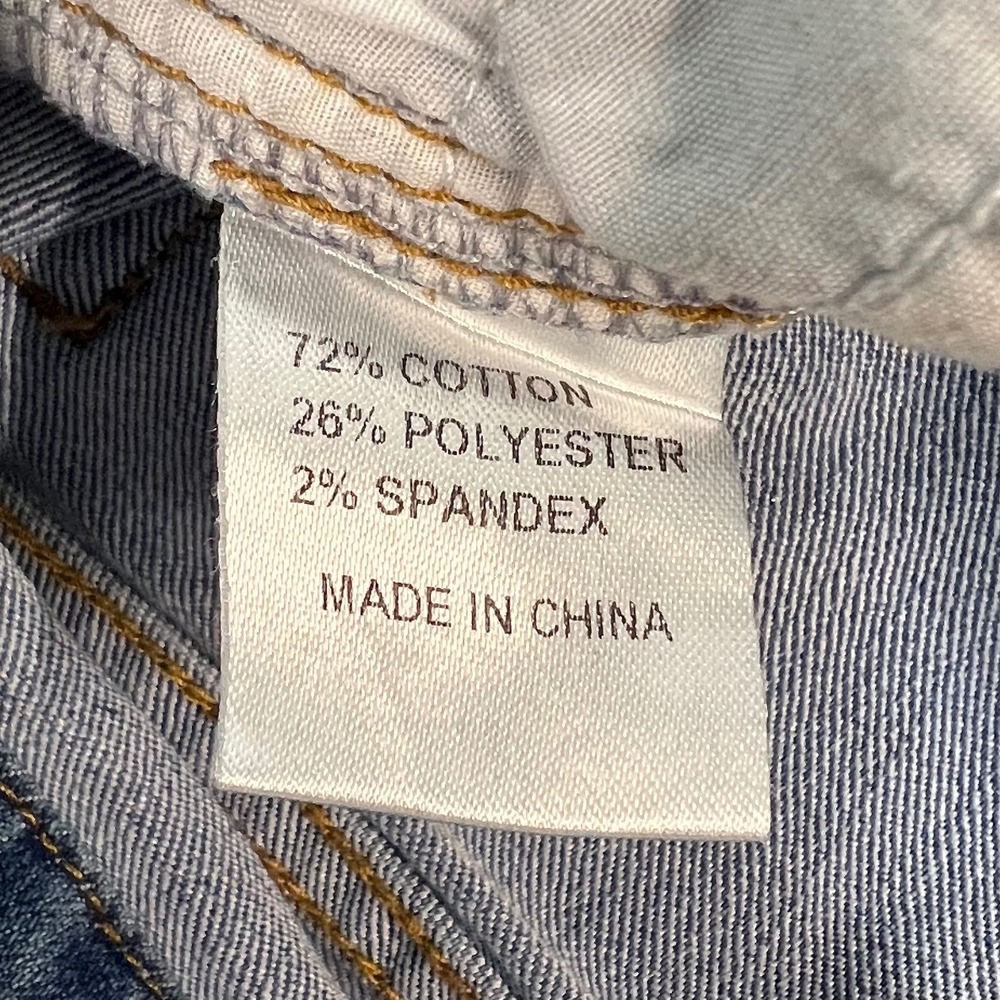 AZI New York Women Medium Wash Pom Pom Trim Cropped Slim Jeans Size 4 - Picture 7 of 8